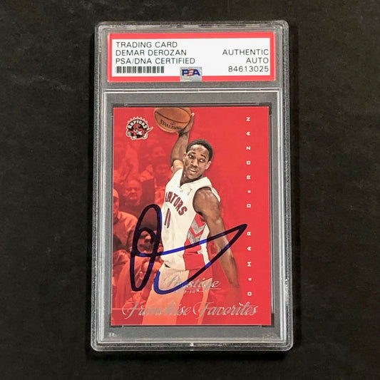 2013-14 Panini Prestige Franchise Favorites #28 DeMar DeRozan Signed Card AUTO P