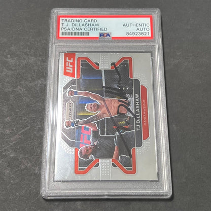 2022 Panini Prizm #12 T.J Dillashaw  Signed Card AUTO PSA Slabbed UFC