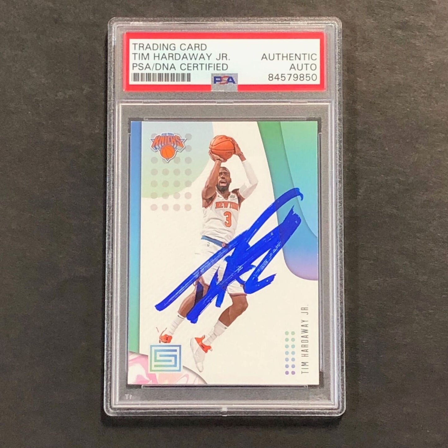 2018-19 Panini Status #50 Tim Hardaway Jr. Signed Card AUTO PSA Slabbed Knicks