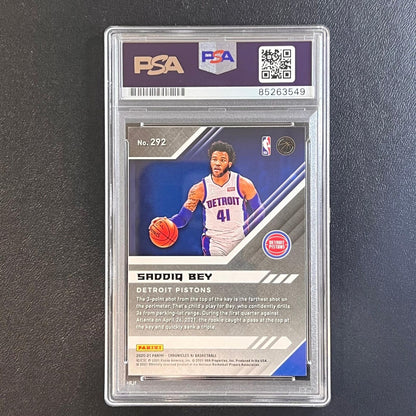 2020-21 Panini Chronicles #292 Saddiq Bey Signed Card AUTO PSA Slabbed RC Piston