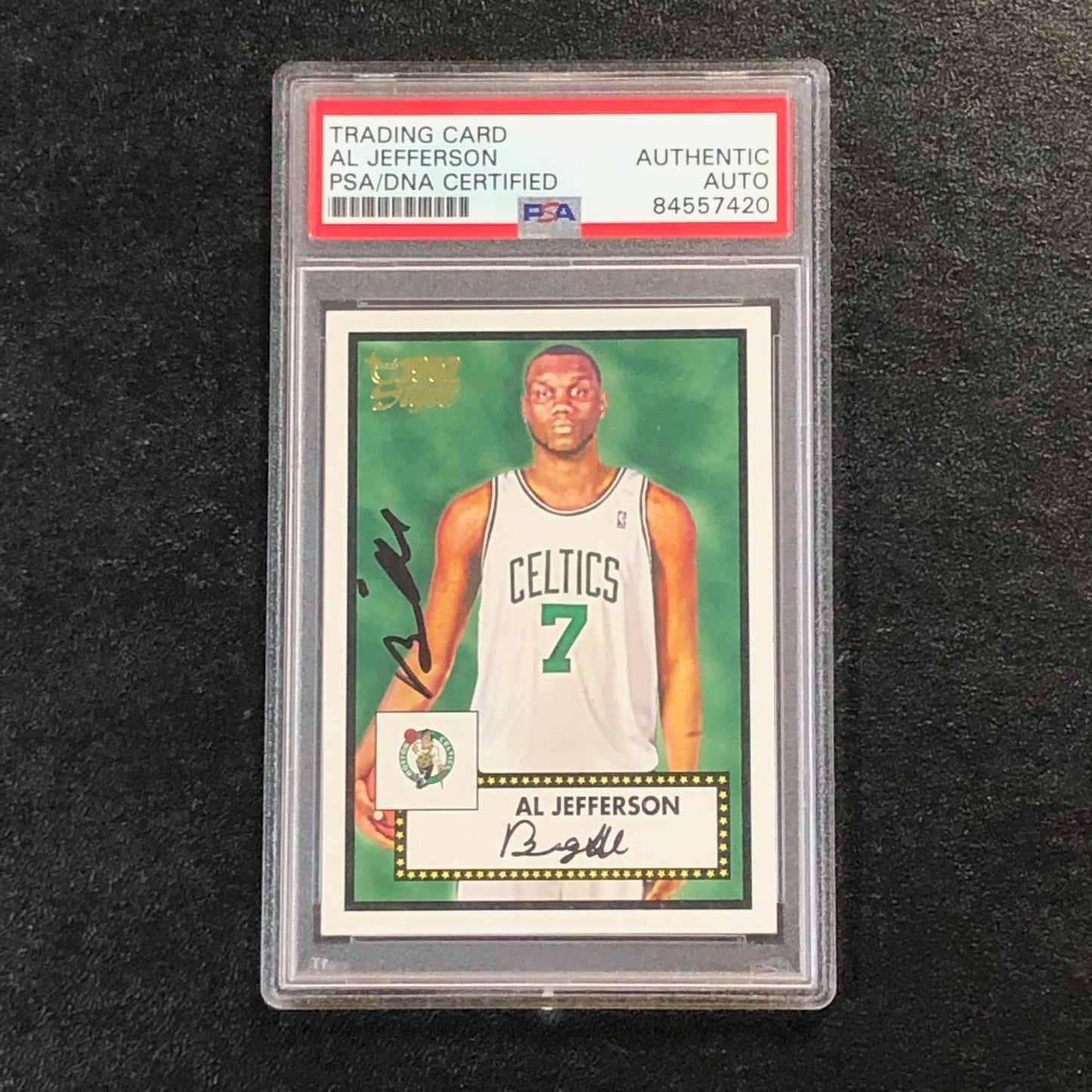 2006 Topps 1952 Style #36 Al Jefferson Signed Card AUTO PSA Slabbed Celtics