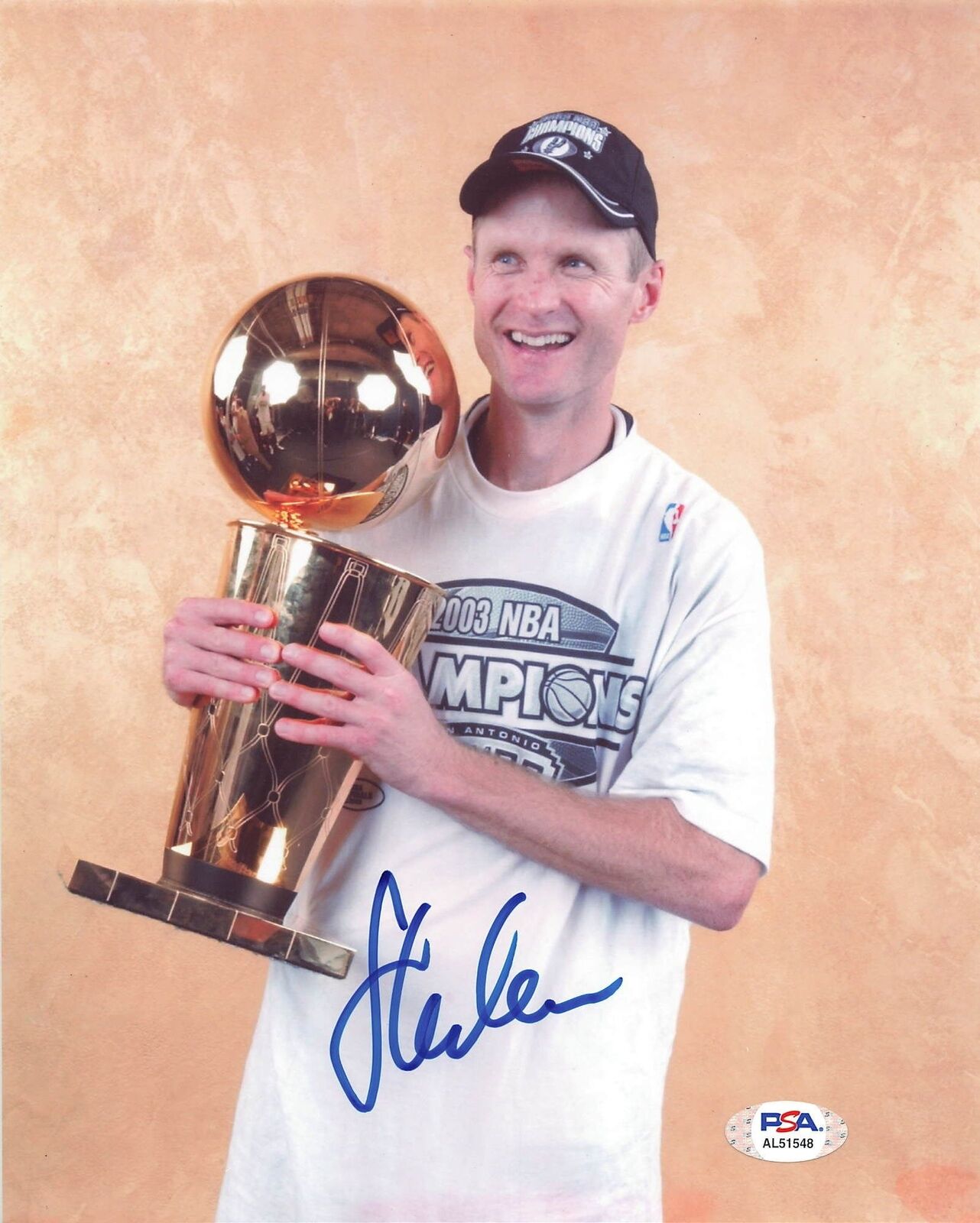 Steve Kerr signed 8x10 photo PSA/DNA Golden State Autographed Spurs