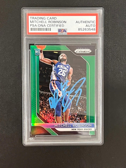 2018-19 Panini Prizm #227 Mitchell Robinson Signed Card AUTO PSA Slabbed Knicks