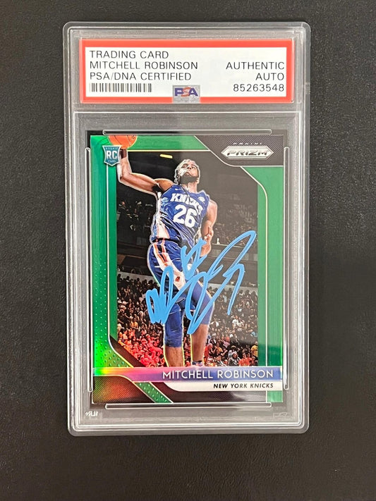 2018-19 Panini Prizm #227 Mitchell Robinson Signed Card AUTO PSA Slabbed Knicks