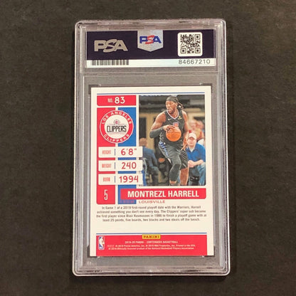 2019-20 NBA Panini Contenders #83 Montrezl Harrell Signed Card AUTO 10 PSA Slabb