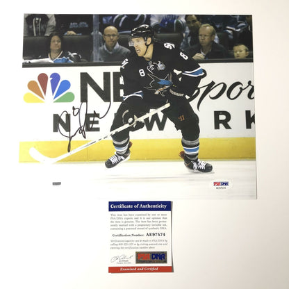 Joe Pavelski signed 8x10 photo PSA/DNA San Jose Sharks Autographed