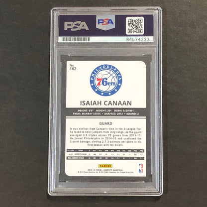 2015-16 Panini Complete #162 Isaiah Canaan Signed Card AUTO PSA Slabbed 76ers