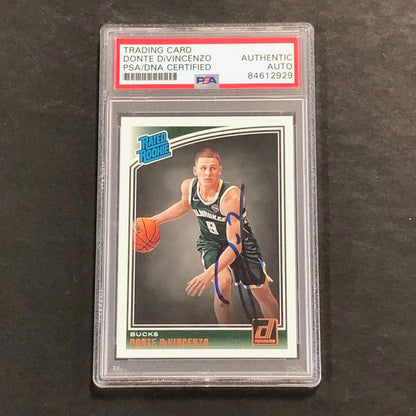 2018-19 Panini Donruss #164 DONTE DIVINCENZO Signed Card AUTO PSA/DNA Slabbed RC