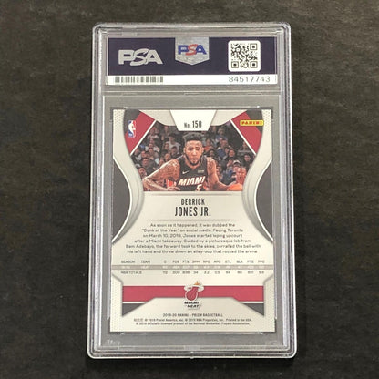 2019-20 Panini Prizm #150 Derrick Jones Jr. Signed Card AUTO PSA Slabbed Heat