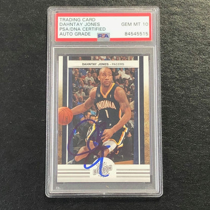 2009-10 Panini Season Update #97 Dahntay Jones Signed Card AUTO 10 PSA Slabbed P