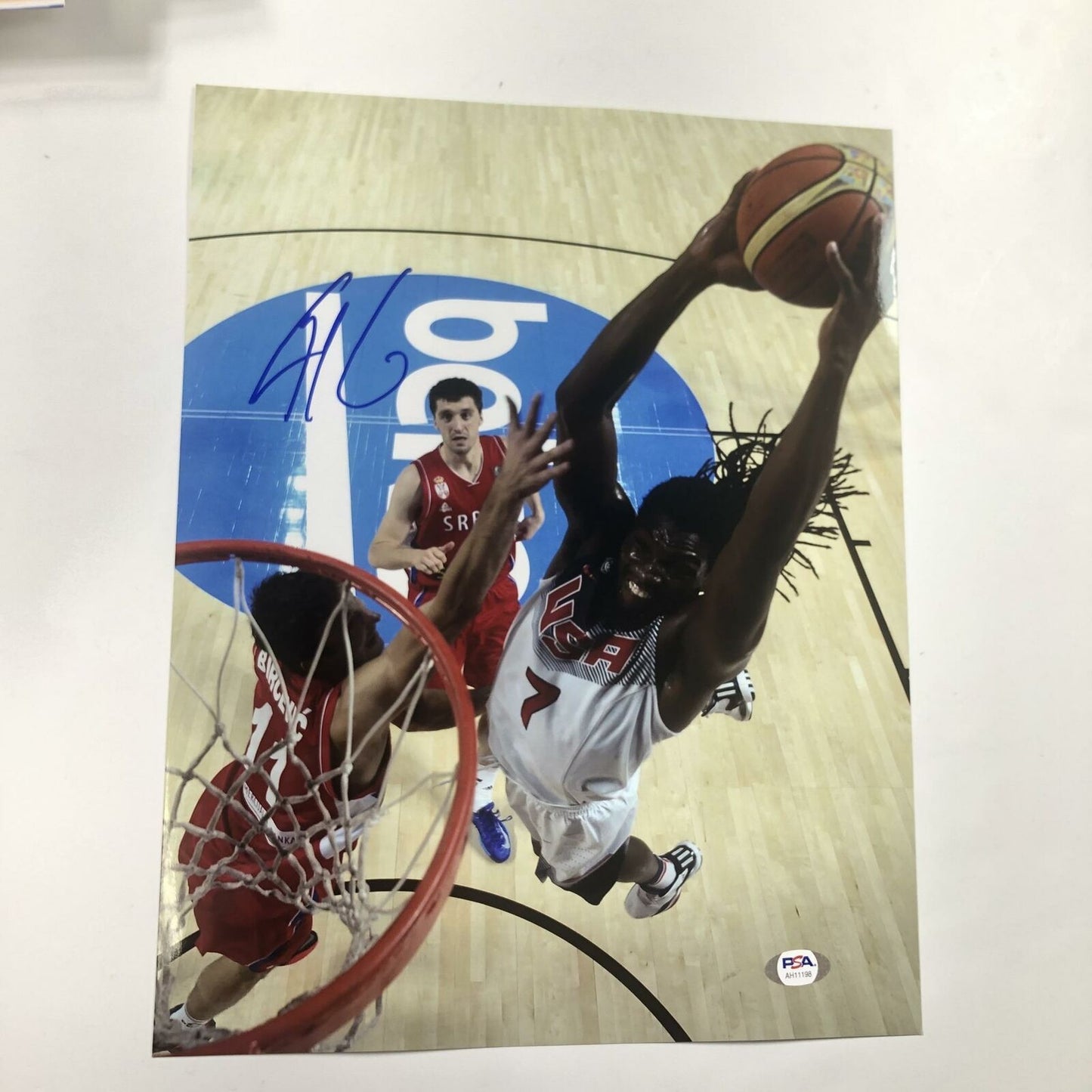 Kenneth Faried signed 11x14 photo PSA/DNA Denver Nuggets USA Basketball Autograp