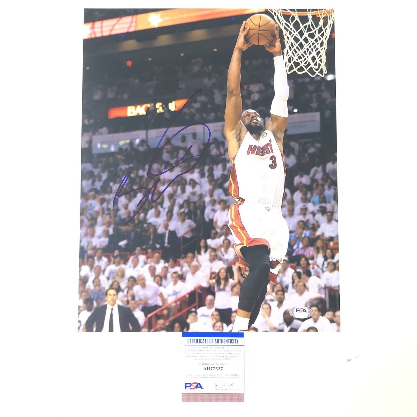 Dwyane Wade signed 11x14 photo PSA/DNA Miami Heat Autographed