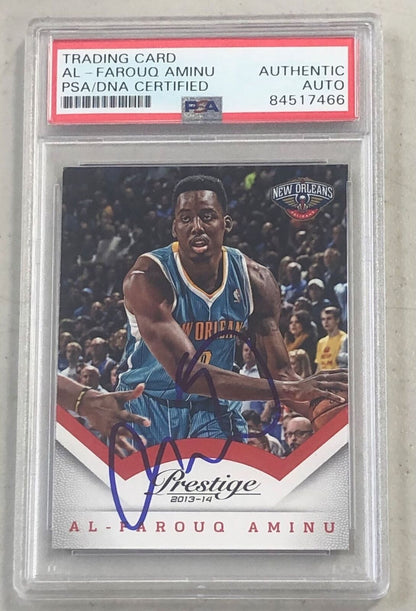 2013-14 Panini Prestige #133 Al-Farouq Aminu Signed Card AUTO PSA Slabbed Pelica