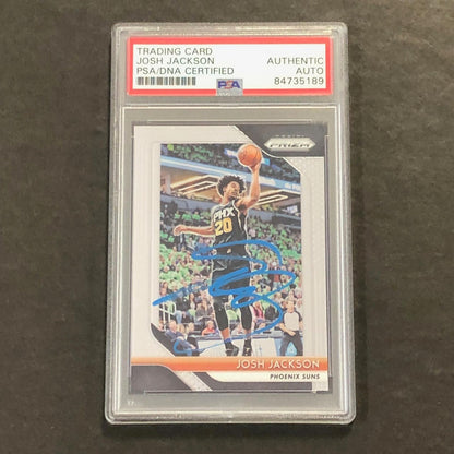 2018-19 Panini Prizm #31 Josh Jackson Signed Rookie Card AUTO PSA Slabbed Suns