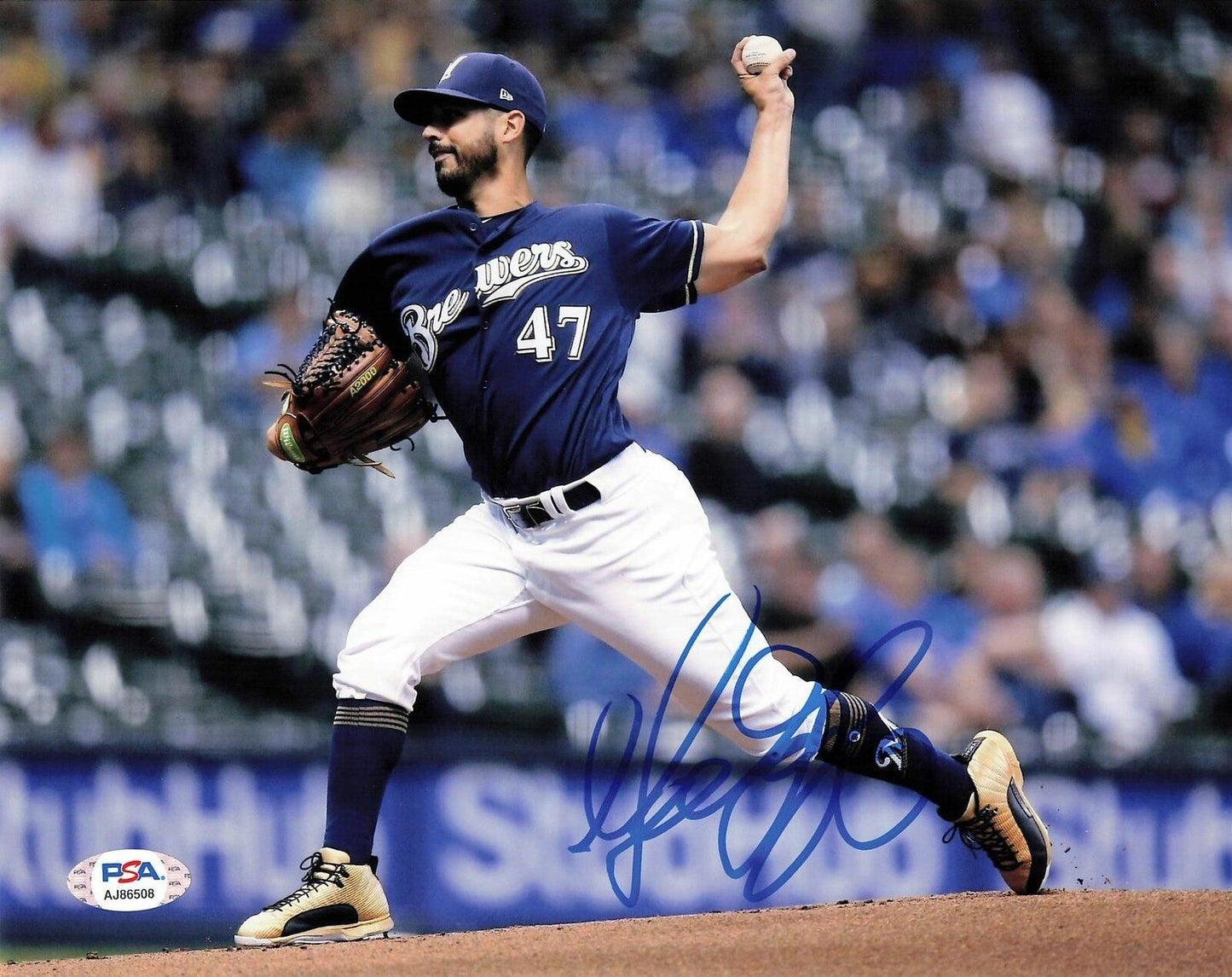 GIO GONZALEZ signed 8x10 photo PSA/DNA Milwaukee Brewers Autographed