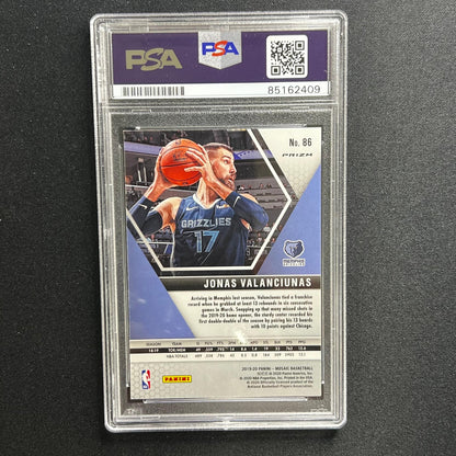 2019-20 Panini Mosaic #86 Jonas Valanciunas Signed Card AUTO 10 PSA Slabbed Griz