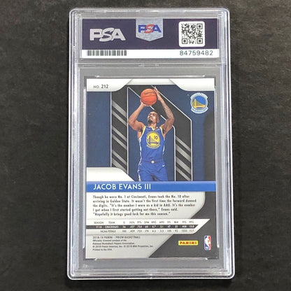2018-19 Panini Prizm #212 Jacob Evans Signed Rookie Card AUTO PSA Slabbed RC War