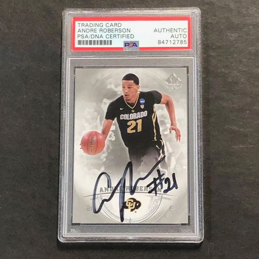 2013-14 Spa Basketball #27 Andre Roberson Signed Card AUTO PSA Slabbed Boulder