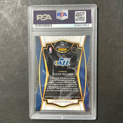 2020-21 Panini Select #168 Elijah Hughes Signed AUTO Grade PSA Slabbed RC Jazz
