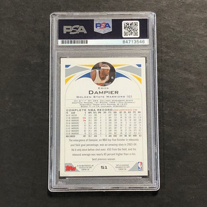 2003-04 Topps #51 ERICK DAMPIER Signed Card PSA Slabbed Warriors