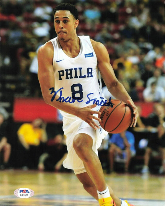 ZHAIRE SMITH signed 8x10 photo PSA/DNA Philadelphia 76ers Autographed