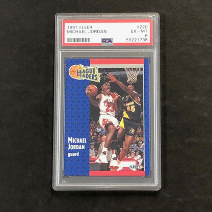 1991 Fleer #220 Michael Jordan PSA 6 EX-MT Bulls