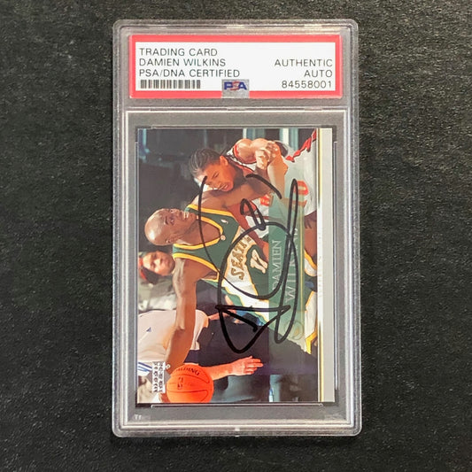 2007-08 Upper Deck Basketball #78 Damien Wilkins Signed Card AUTO PSA/DNA Slabbe
