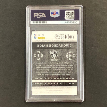 2015-16 Panini Excalibur #20 Bojan Bogdanovic Signed Card AUTO PSA Slabbed Nets