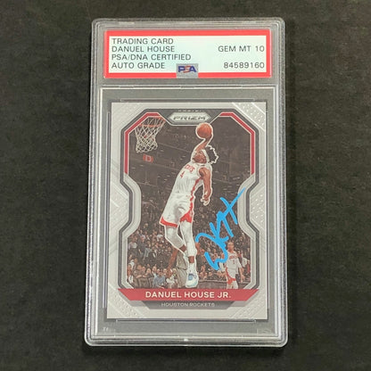 2020-21 Panini Prizm #80 DANUEL HOUSE Signed Card AUTO 10 PSA Slabbed Rockets