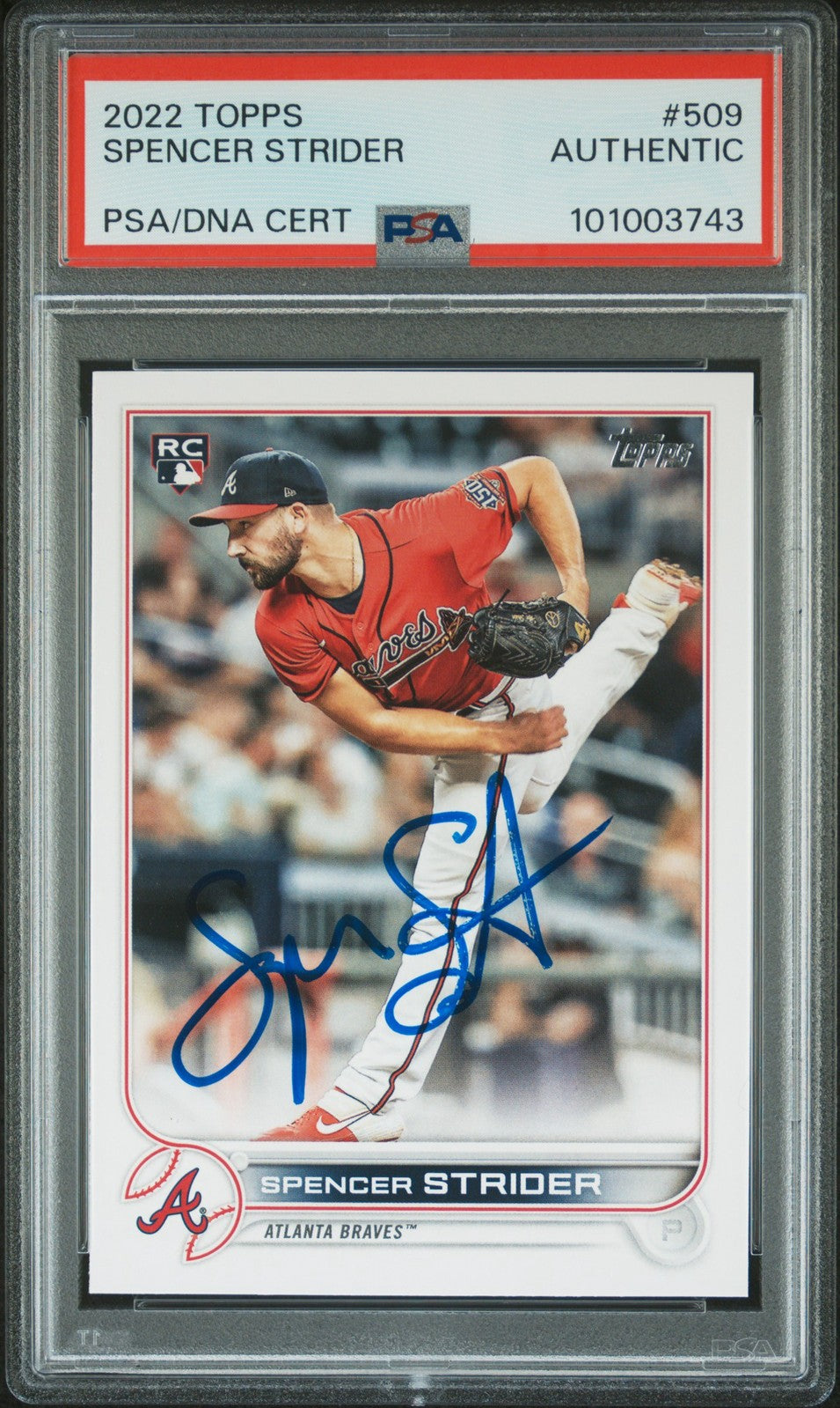 #509 Spencer Strider PSA Authentic