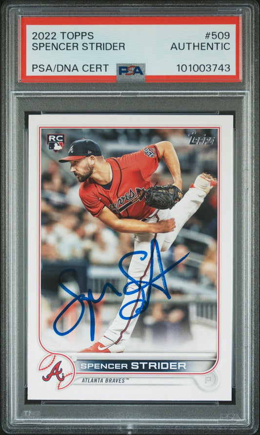 #509 Spencer Strider PSA Authentic