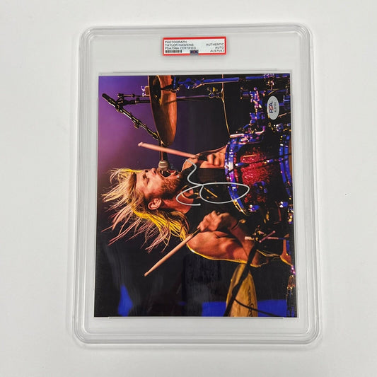 Taylor Hawkins signed 8x10 photo PSA/DNA Slabbed Autographed Drummer Foo Fighter