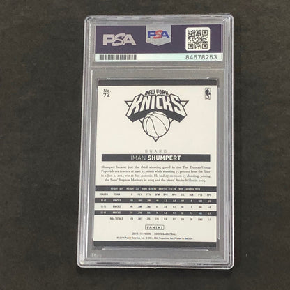 2014-15 Panini NBA Hoops #72 Iman Shumpert Signed Card AUTO PSA Slabbed Knicks