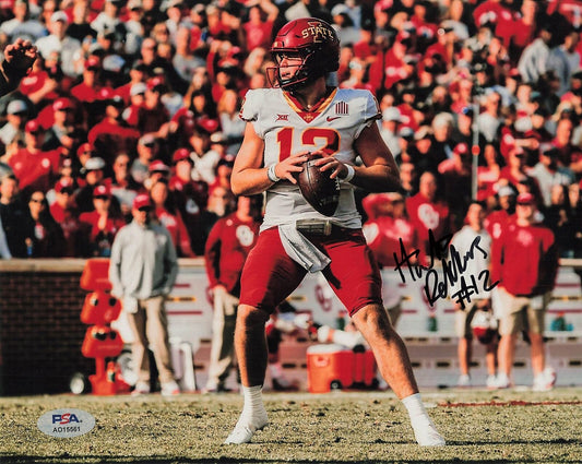 Hunter Dekkers signed 8x10 photo PSA/DNA Autographed Iowa State Football