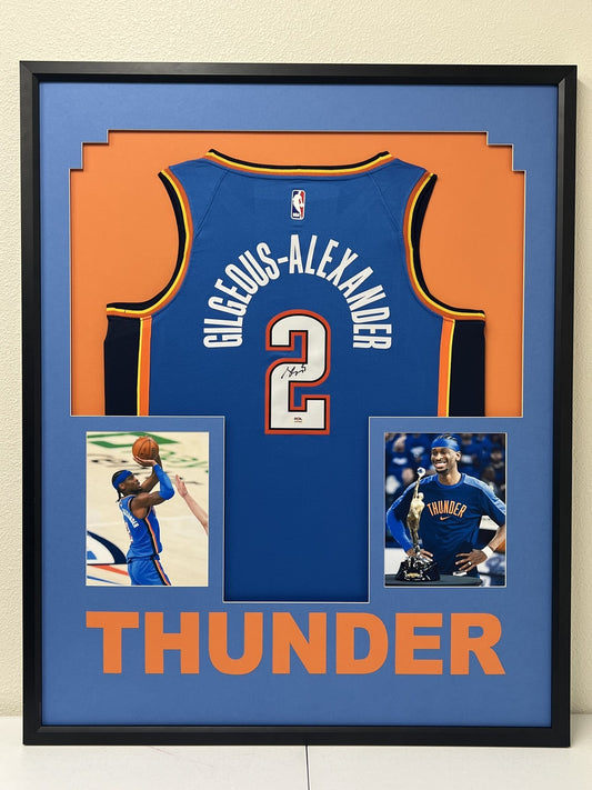Shai Gilgeous-Alexander Signed Jersey Framed PSA Thunder Autographed