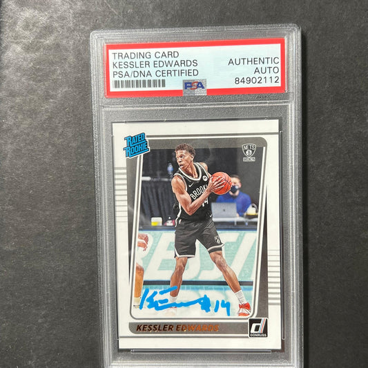2021-22 Panini Donruss #204 Kessler Edwards AUTO Signed Card PSA/DNA Slabbed Net