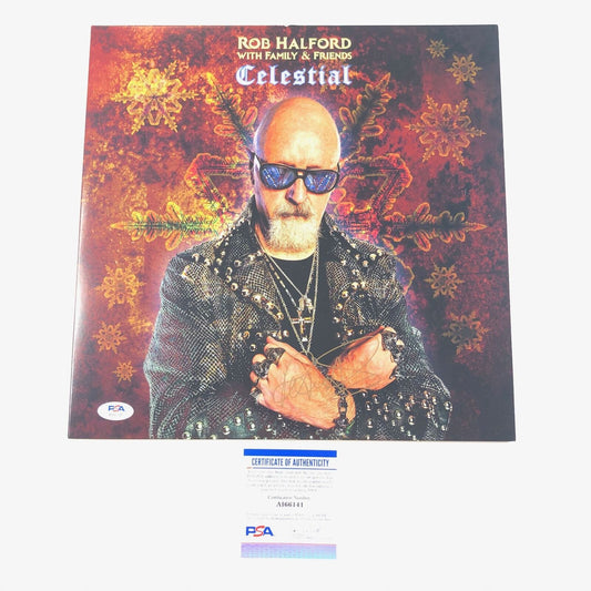 Rob Halford Signed LP Vinyl Cover PSA/DNA Album Autographed Celestial