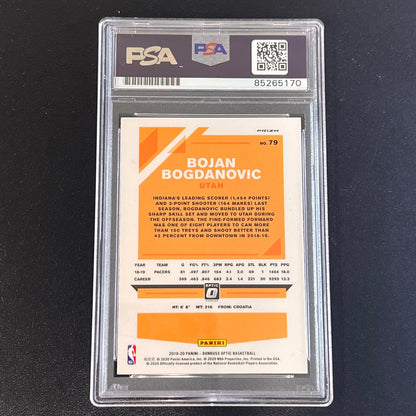 2019-20 Panini Optic #79 Bojan Bogdanovic Signed Card AUTO PSA Slabbed Jazz