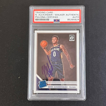 2019-20 Panini Donruss Optic #184 Nickeil Alexander-Walker Signed Card AUTO PSA