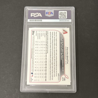2022 Topps Series 1 #106 Pavin Smith signed card PSA