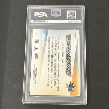 2021-22 Upper Deck Credentials #SGR14 William Eklund signed card PSA Auto 10
