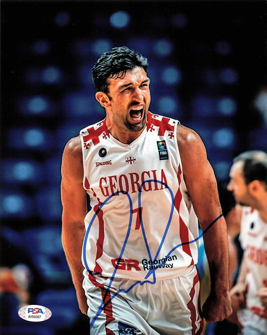 Zaza Pachulia signed 8x10 photo PSA/DNA Georgia Autographed Golden Sate Warriors