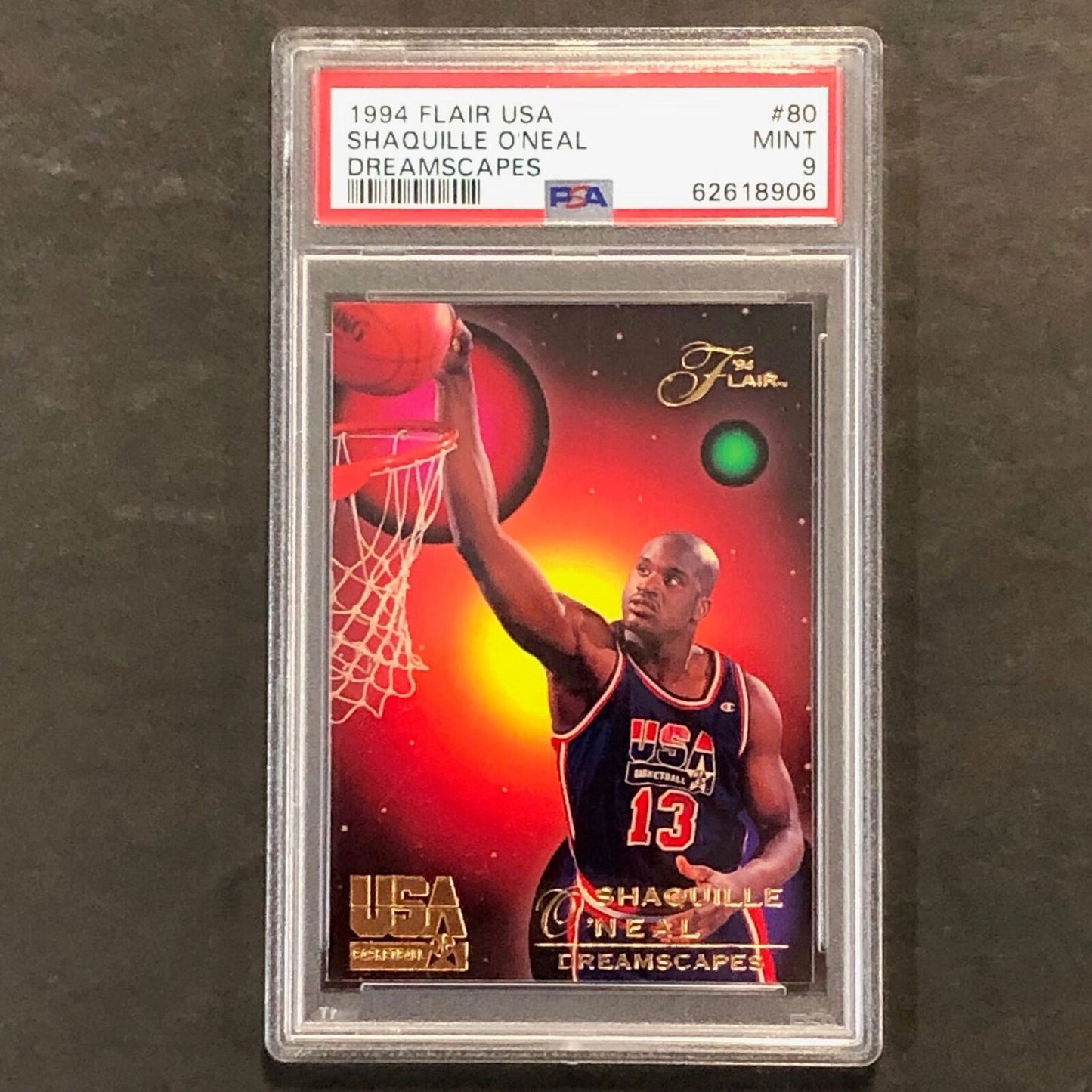 1994 Flair USA #80 Shaquille O'Neal PSA 9 MINT Dreamscapes