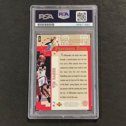 1995-96 Upper Deck Collector's Choice #197 Vin Baker Signed Card PSA/DNA Slabbed