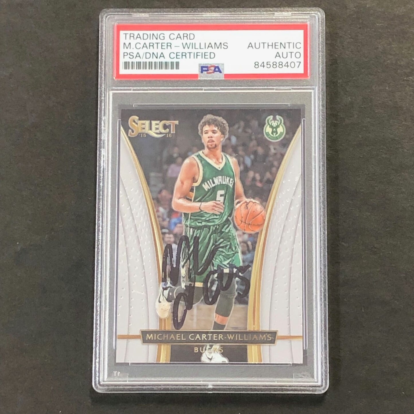 2015-16 Panini Select #238 Michael Carter-Williams Signed Card AUTO PSA/DNA Slab