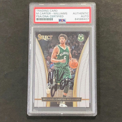 2015-16 Panini Select #238 Michael Carter-Williams Signed Card AUTO PSA/DNA Slab