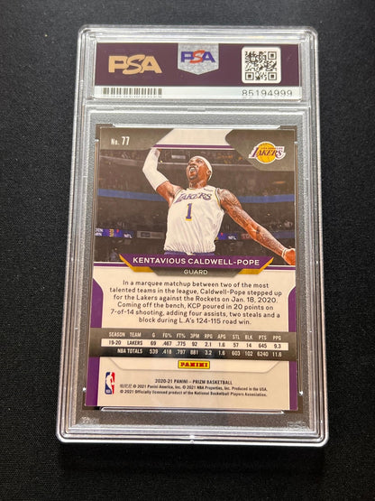 2020-21 Panini Prizm #77 Kentavious Caldwell-Pope Signed Card AUTO PSA Slabbed L