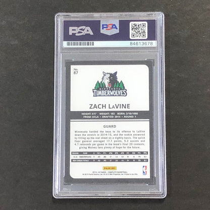 2015-16 Panini Complete #87 Zach LaVine Signed Card AUTO PSA Slabbed Minnesota T