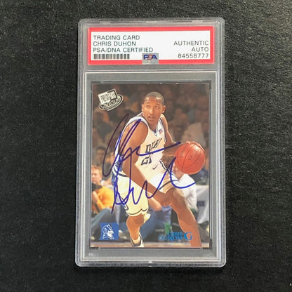 2004 Press Pass #9 Chris Duhon Signed Card AUTO PSA Slabbed Duke