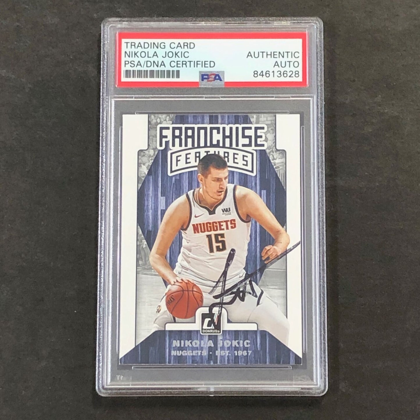 2019-20 Donruss Franchise Features #21 Nikola Jokic Signed AUTO PSA Slabbed Nugg